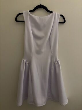 Elegant white Fit-and-Flare Dress